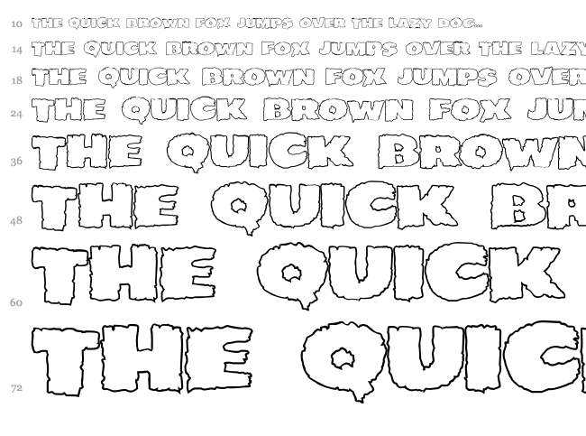 JMH Eerie font waterfall